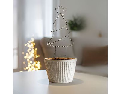 Solight LED venkovní dekorace vánoční stromeček, 85x LED, časovač, 68cm, 3x AA