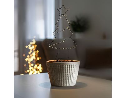 Solight LED venkovní dekorace vánoční stromeček, 85x LED, časovač, 68cm, 3x AA