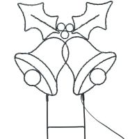 Solight LED venkovní dekorace zvonečky, 100x LED, časovač, 55cm, 3x AA 2