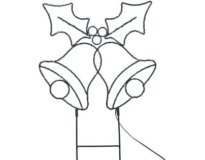 Solight LED venkovní dekorace zvonečky, 100x LED, časovač, 55cm, 3x AA