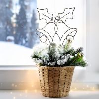 Solight LED venkovní dekorace zvonečky, 100x LED, časovač, 55cm, 3x AA 3