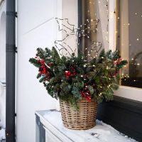 Solight LED venkovní dekorace zvonečky, 100x LED, časovač, 55cm, 3x AA 4