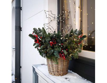 Solight LED venkovní dekorace zvonečky, 100x LED, časovač, 55cm, 3x AA