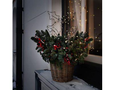 Solight LED venkovní dekorace zvonečky, 100x LED, časovač, 55cm, 3x AA