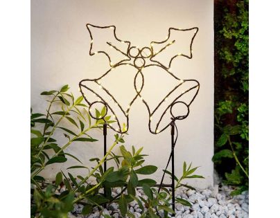 Solight LED venkovní dekorace zvonečky, 100x LED, časovač, 55cm, 3x AA