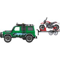 Sparkys 1:14 - Vozidlo lesní stráže s přívěsem a motorkou (se zvukem a světly) 5