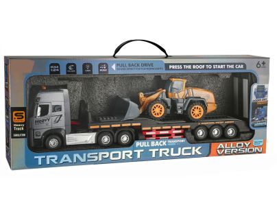Sparkys 1:24 Kovový Kamion pro přepravu aut s nakladačem
