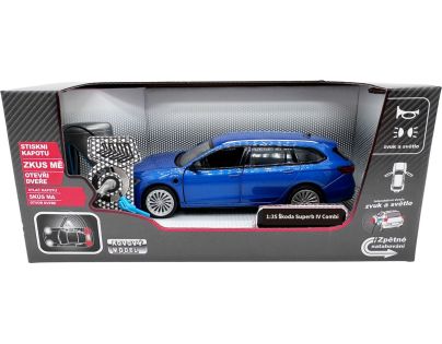 Sparkys 1:35 Škoda Superb IV Combi modré + nabíjecí stanice