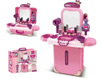 Sparkys 2v1 Malý kufr a kosmetický stolek se zrcadlem