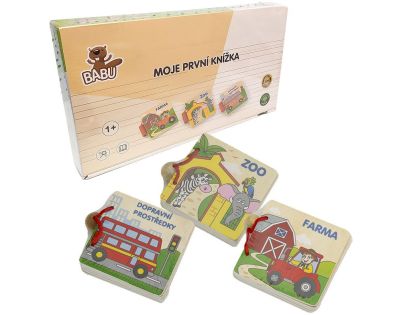 Sparkys BABU - Dřevěná knížka 3 druhy