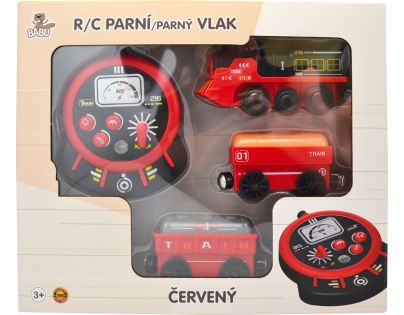 Sparkys BABU vláčky - RC Parní vlak - červený (se zvuky, světly a kouřovými efekty)