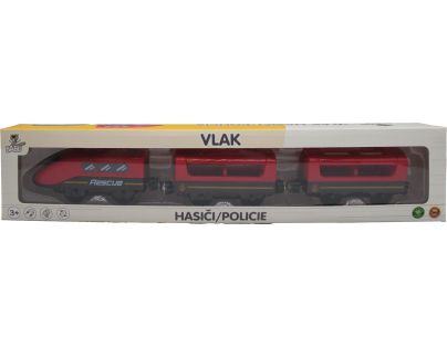 Sparkys BABU vláčky - Vlak Hasiči s vagóny na baterie