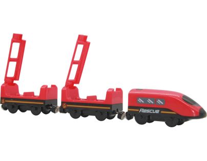 Sparkys BABU vláčky - Vlak Hasiči s vagóny na baterie