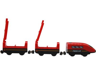 Sparkys BABU vláčky - Vlak Hasiči s vagóny na baterie