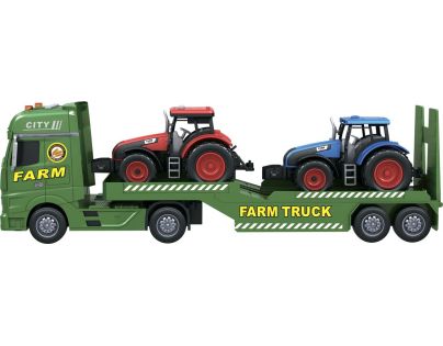 Sparkys CITY SERVICE CAR - 1:12 Farmářský tahač s vlekem a 2 traktory