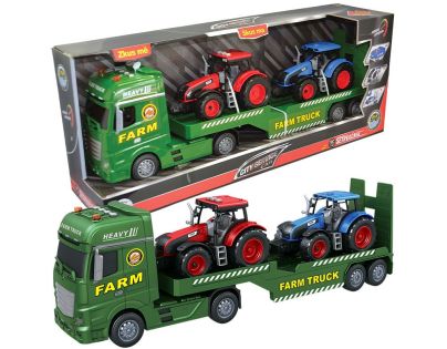 Sparkys CITY SERVICE CAR - 1:12 Farmářský tahač s vlekem a 2 traktory