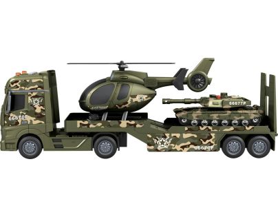 Sparkys CITY SERVICE CAR - 1:12 Vojenský tahač s vrtulníkem a tankem