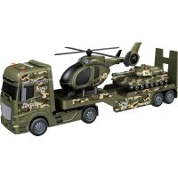 Sparkys CITY SERVICE CAR - 1:12 Vojenský tahač s vrtulníkem a tankem