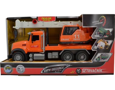 Sparkys CITY SERVICE CAR - 1:14 - Nákladní auto s jeřábem (se zvukem, světly a dalšími funkcemi)