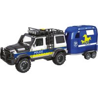 Sparkys CITY SERVICE CAR - 1:14 - Policejní auto s přívěsem a koněm (se zvukem a světly)