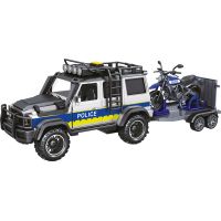 Sparkys CITY SERVICE CAR - 1:14 - Policejní auto s přívěsem a motorkou (se zvukem a světly) 6