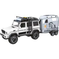 Sparkys CITY SERVICE CAR - 1:14 - Terénní vozidlo s přívěsem a koněm (se zvukem a světly)