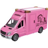 Sparkys CITY SERVICE CAR - 1:14 Transport koní - růžový