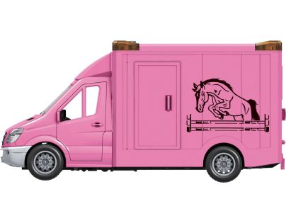 Sparkys CITY SERVICE CAR - 1:14 Transport koní - růžový