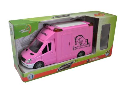 Sparkys CITY SERVICE CAR - 1:14 Transport koní - růžový