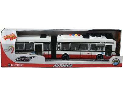 Sparkys CITY SERVICE CAR - 1:16 Kloubový autobus - červený na setrvačník se zvuky
