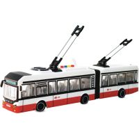 Sparkys CITY SERVICE CAR - 1:16 Kloubový trolejbus - červený na setrvačník se zvuky