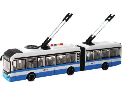 Sparkys CITY SERVICE CAR - 1:16 Kloubový trolejbus - modrý na setrvačník se zvuky