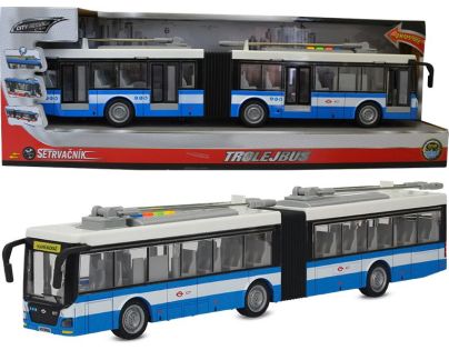 Sparkys CITY SERVICE CAR - 1:16 Trolejbus kloubový modro-bílý