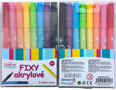 Sparkys CreaFun - fixy akrylové 8 barev