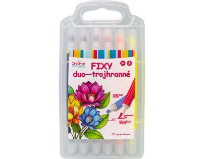 Sparkys CreaFun - FIXY DUO trojhranné 12 barev