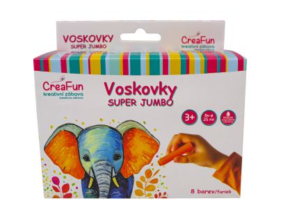 Sparkys CreaFun - Voskovky Super Jumbo 8 barev