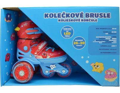 Sparkys Dětské svítící kolečkové brusle - Červené (vel. 26-30)