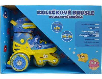 Sparkys Dětské svítící kolečkové brusle - Modré (vel. 26-30)