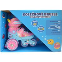 Sparkys Dětské svítící kolečkové brusle - Růžové (vel. 26-30) 3