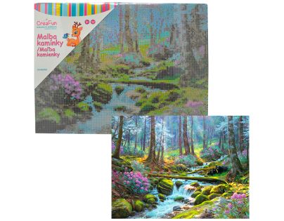Sparkys Diamantové malování - Lesní potůček 30 x 40 cm