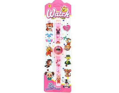 Sparkys Digitální hodinky zvířátka 20,5 cm růžové