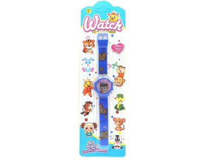 Sparkys Digitální hodinky zvířátka 20,5 cm tm. modré