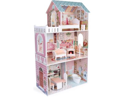 Sparkys Dřevěný dům pro panenky Leia s 10 doplňky