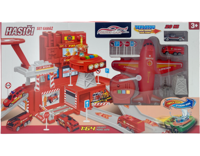 Sparkys Hasičský SET garáž s autem měnící barvu
