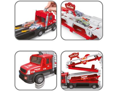 Sparkys Hasičský TRUCK 2v1 se světlem a zvukem a 6 auty