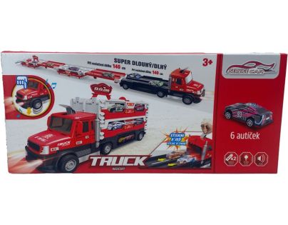 Sparkys Hasičský TRUCK 2v1 se světlem a zvukem a 6 auty