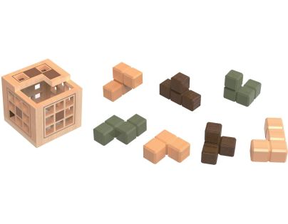 Sparkys Hlavolam - Kostka v kleci dřevěný hlavolam