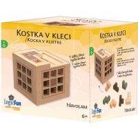 Sparkys Hlavolam - Kostka v kleci dřevěný hlavolam 4
