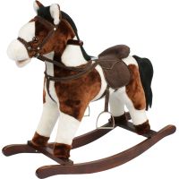 Sparkys Houpací kůň hnědobílý - výška sedátka 46 cm, zvukové efekty koně, pohyblivá tlama a ocas