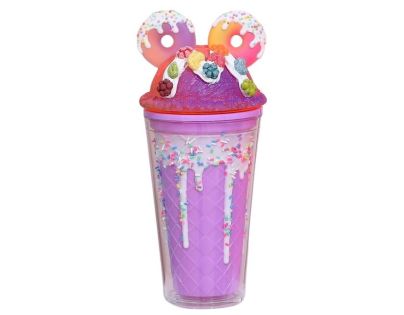 Sparkys Kelímek s víčkem a brčkem Donuts 480ml fialový